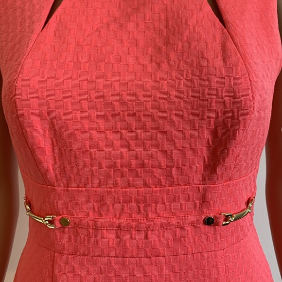 Tahari by Arthur S. Levine coral tailored dress size :2 - Picture 5 of 11